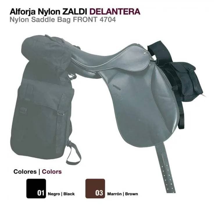 Alforja nylon delantera ZALDI color negro - Imagen 1