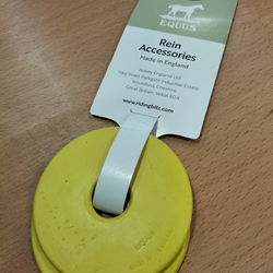 Arandela (galleta) ABBEY ENGLAND EQUUS goma TALLA CABALLO (alta calidad) color amarillo (par) - Imagen 1