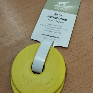 Arandela (galleta) ABBEY ENGLAND EQUUS goma TALLA CABALLO (alta calidad) color amarillo (par) - Imagen 1