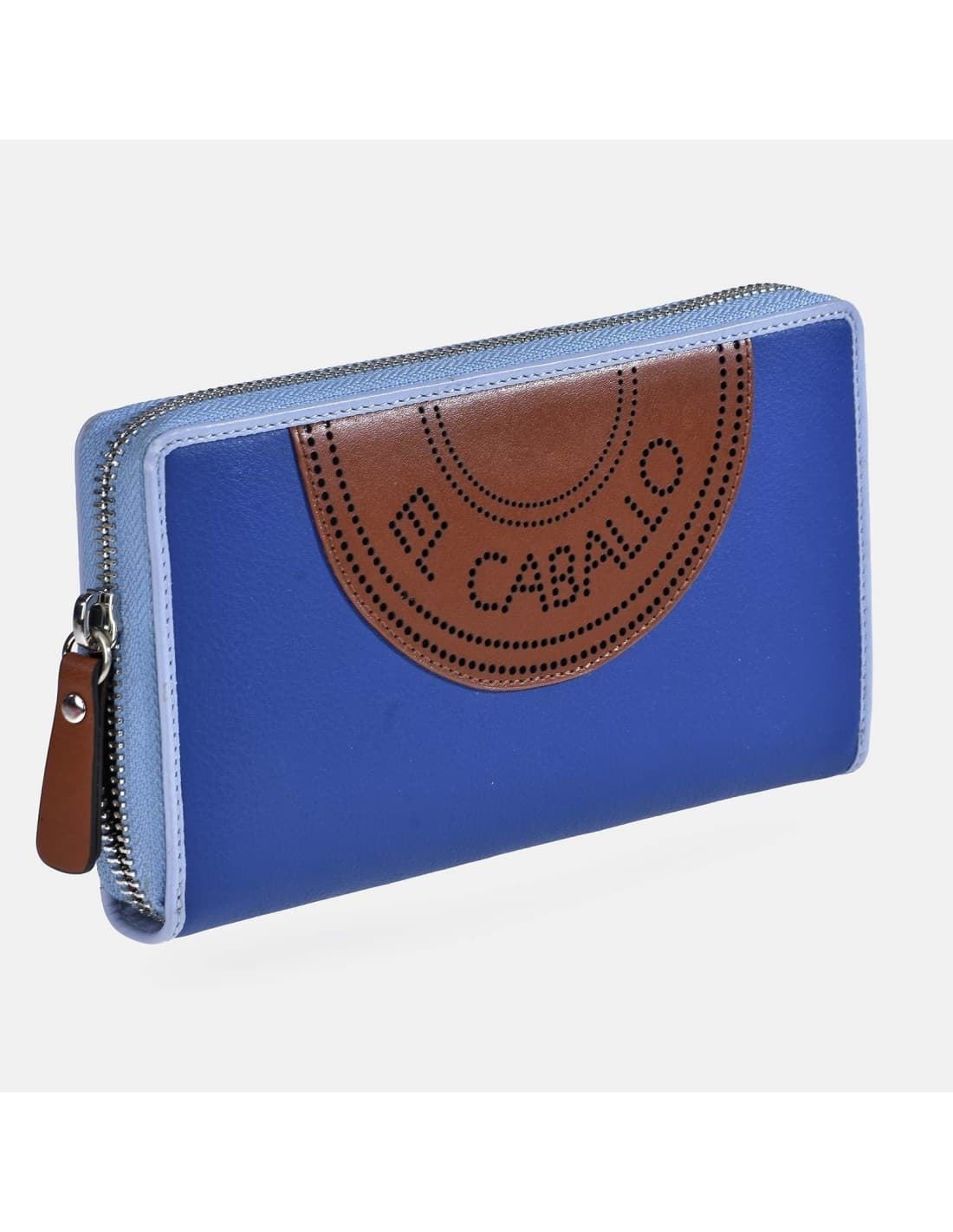 Billetero monedero "EL CABALLO" grande color azul royal - Imagen 1