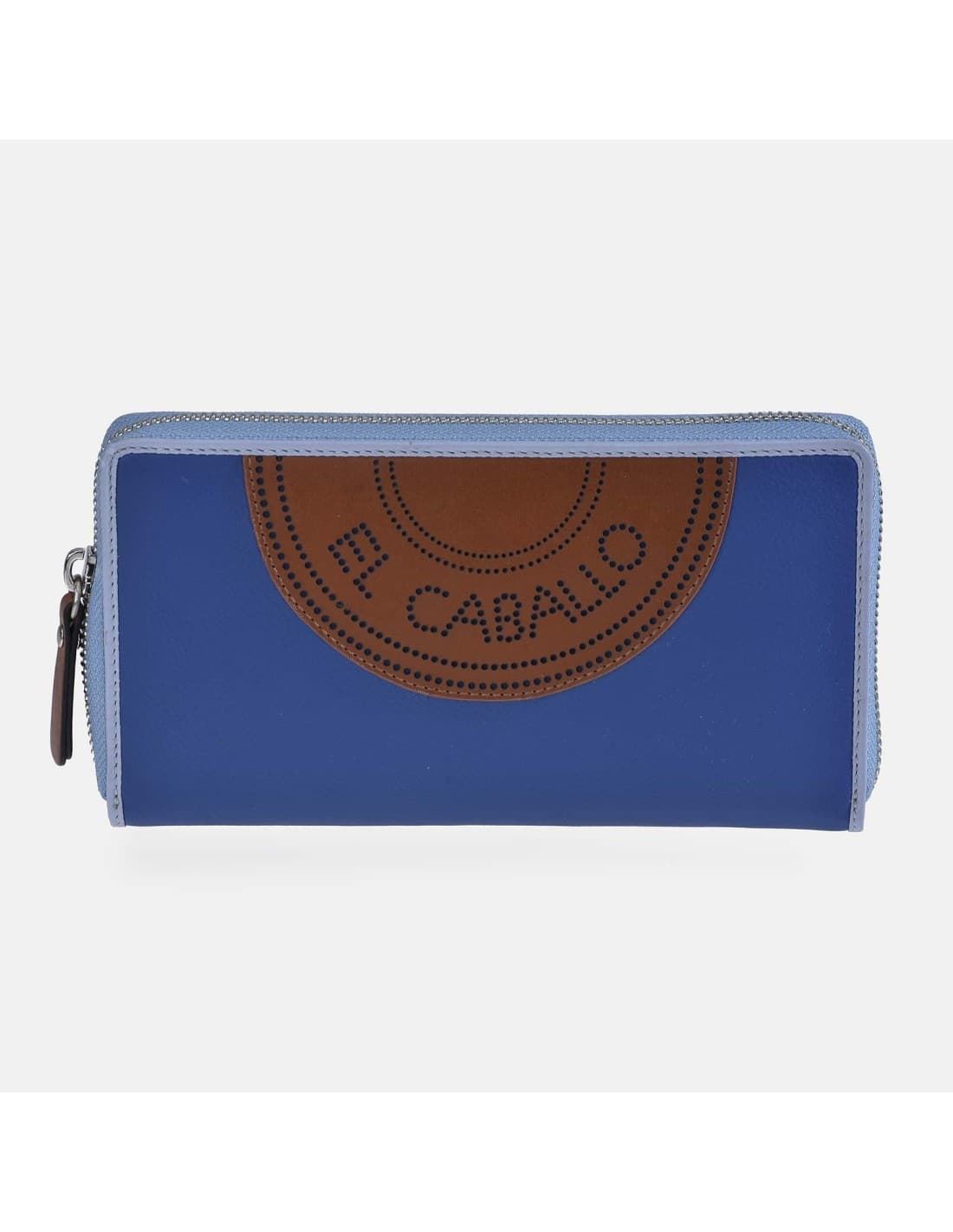 Billetero monedero "EL CABALLO" grande color azul royal - Imagen 3