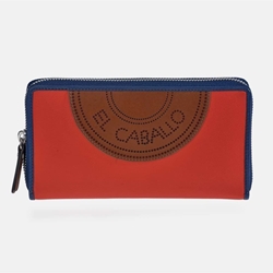 Billetero monedero "EL CABALLO" grande color rojo - Imagen 2