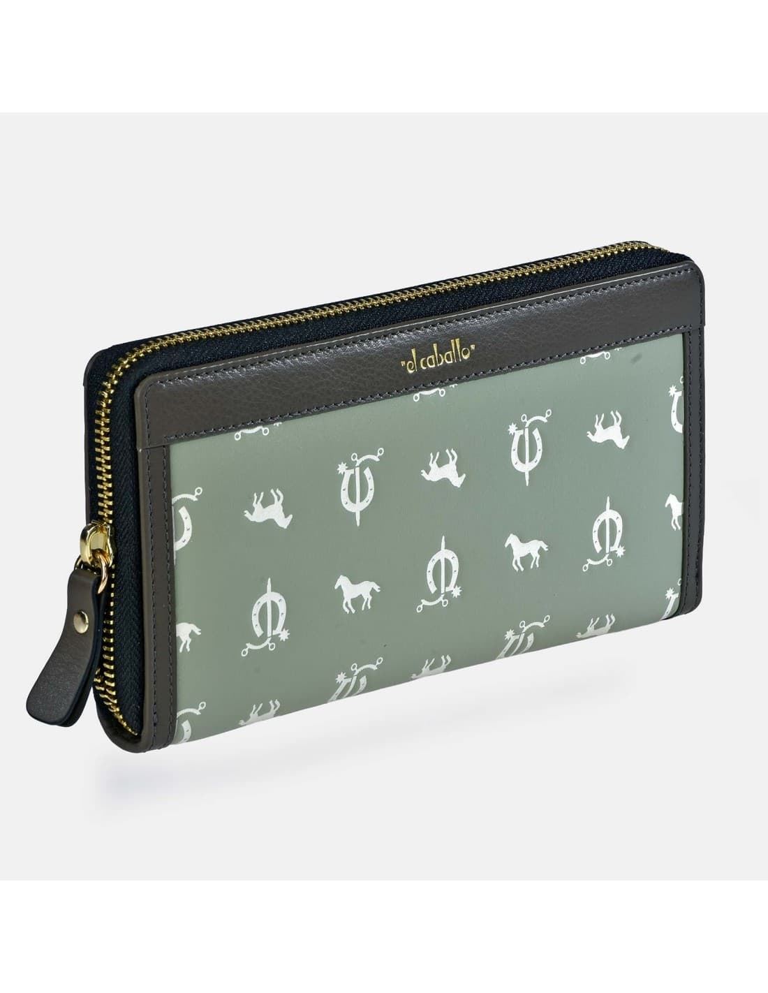 Billetero monedero "EL CABALLO" grande color verde agua - Imagen 4