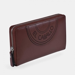 Billetero monedero "EL CABALLO" grande piel marrón - Imagen 2