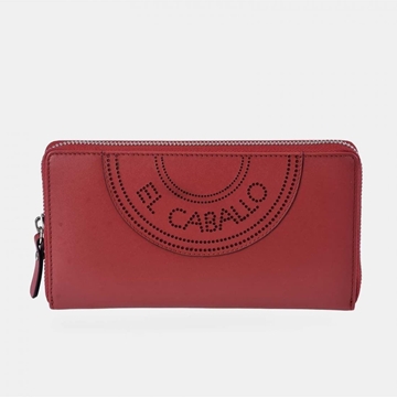 Billetero monedero "EL CABALLO" grande piel roja - Imagen 1