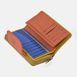 Billetero monedero "EL CABALLO" mediano camel tricolor - Imagen 2