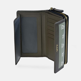 Billetero monedero "EL CABALLO" mediano estampado caballitos color verde agua - Imagen 2