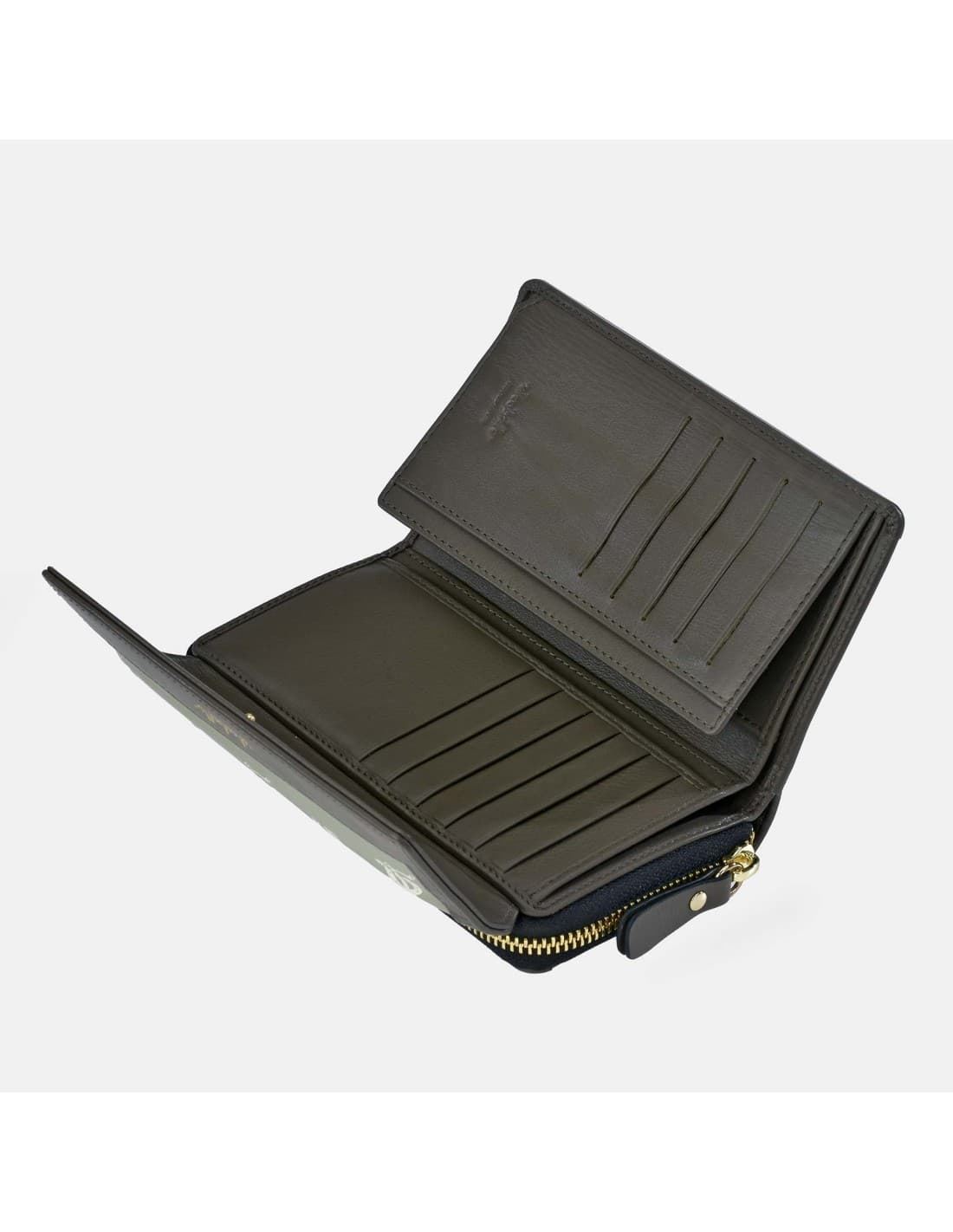 Billetero monedero "EL CABALLO" mediano estampado caballitos color verde agua - Imagen 3