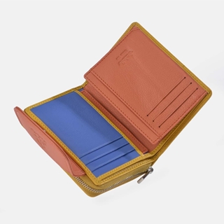 Billetero monedero "EL CABALLO" pequeño camel tricolor - Imagen 2