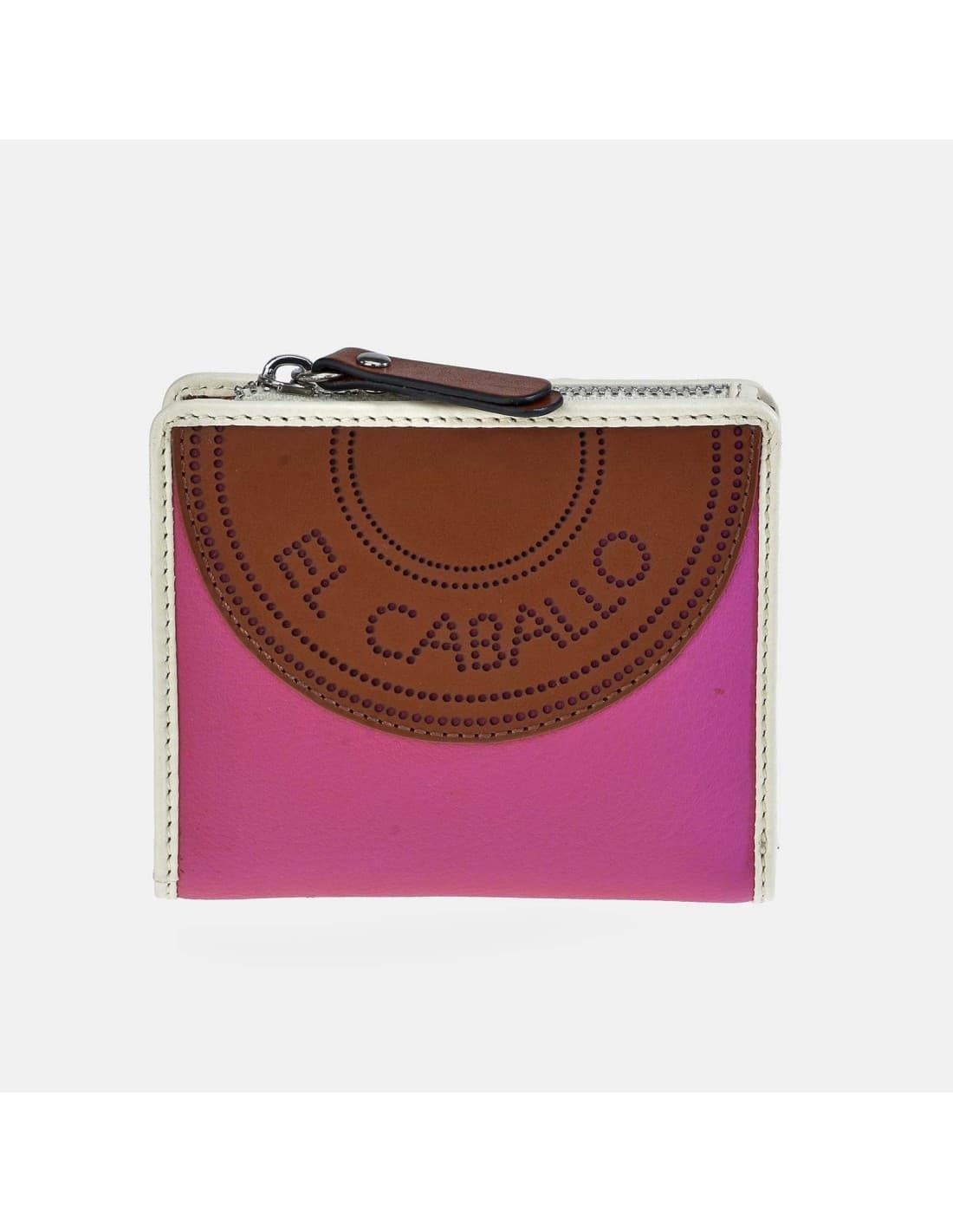 Billetero monedero "EL CABALLO" pequeño color rosa fucsia - Imagen 2