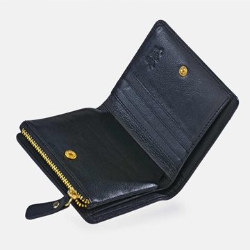 Billetero monedero "EL CABALLO" pequeño estampado caballitos color negro - Imagen 2