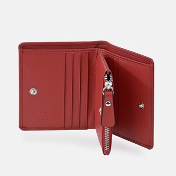 Billetero monedero "EL CABALLO" pequeño piel perforada roja - Imagen 2