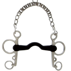 Bocado pelham SEFTON inox puente goma dura 12,5 cm - Imagen 1