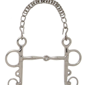 Bocado pelham SEFTON, partido fino, inox, medida 12,5cm - Imagen 1