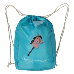 Bolsa de transporte Hobby Horsing HKM Sports Equipment color azul turquesa dibujo caballo - Imagen 1