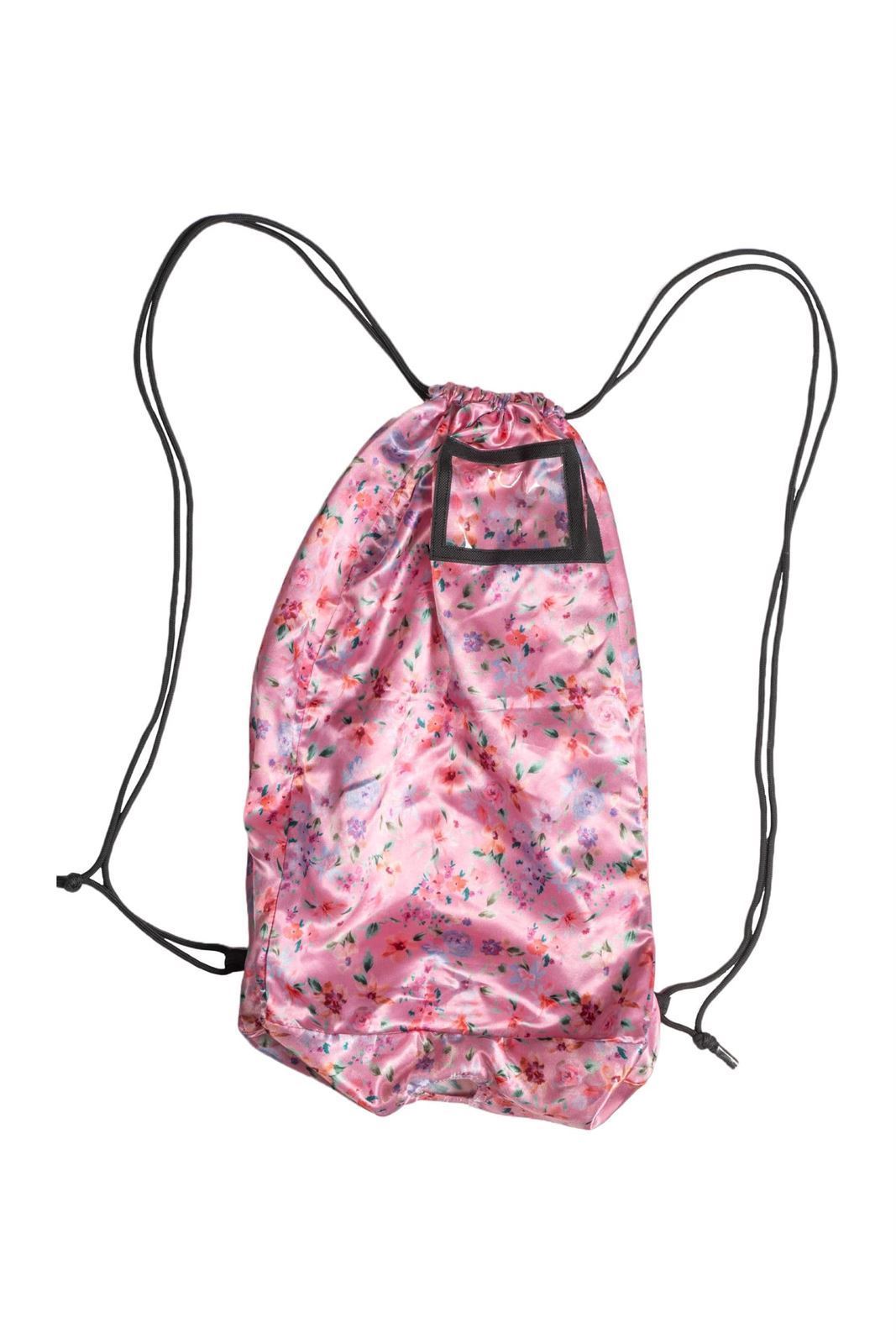 Bolsa de transporte Hobby Horsing HKM Sports Equipment color rosa estampado flores - Imagen 1