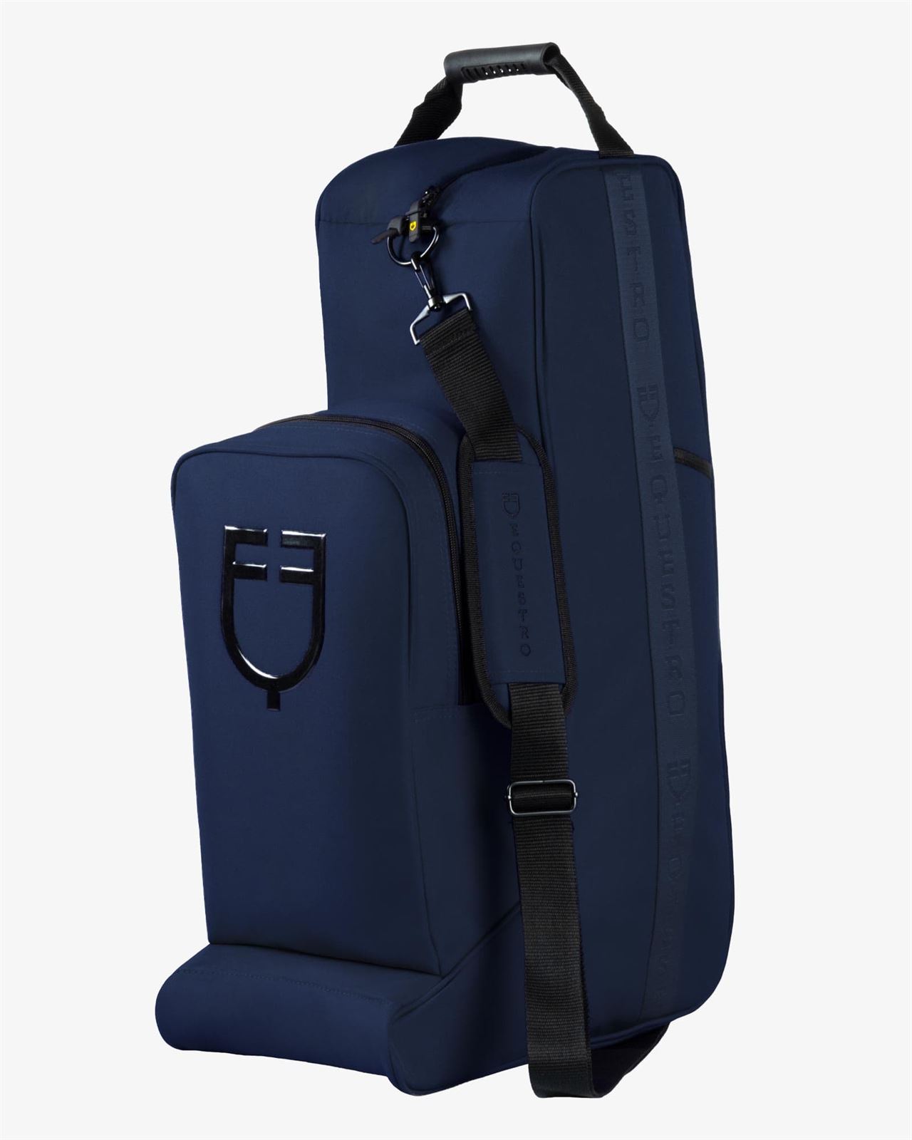 Bolsa para botas EQUESTRO de cordura color azul marino con cremallera y logo - Imagen 1