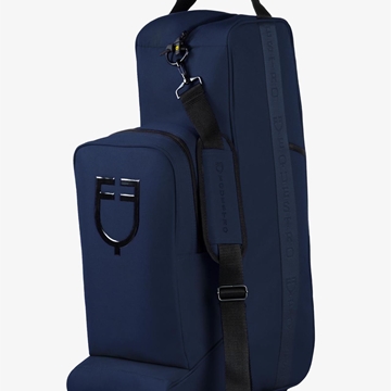 Bolsa para botas EQUESTRO de cordura color azul marino con cremallera y logo - Imagen 1