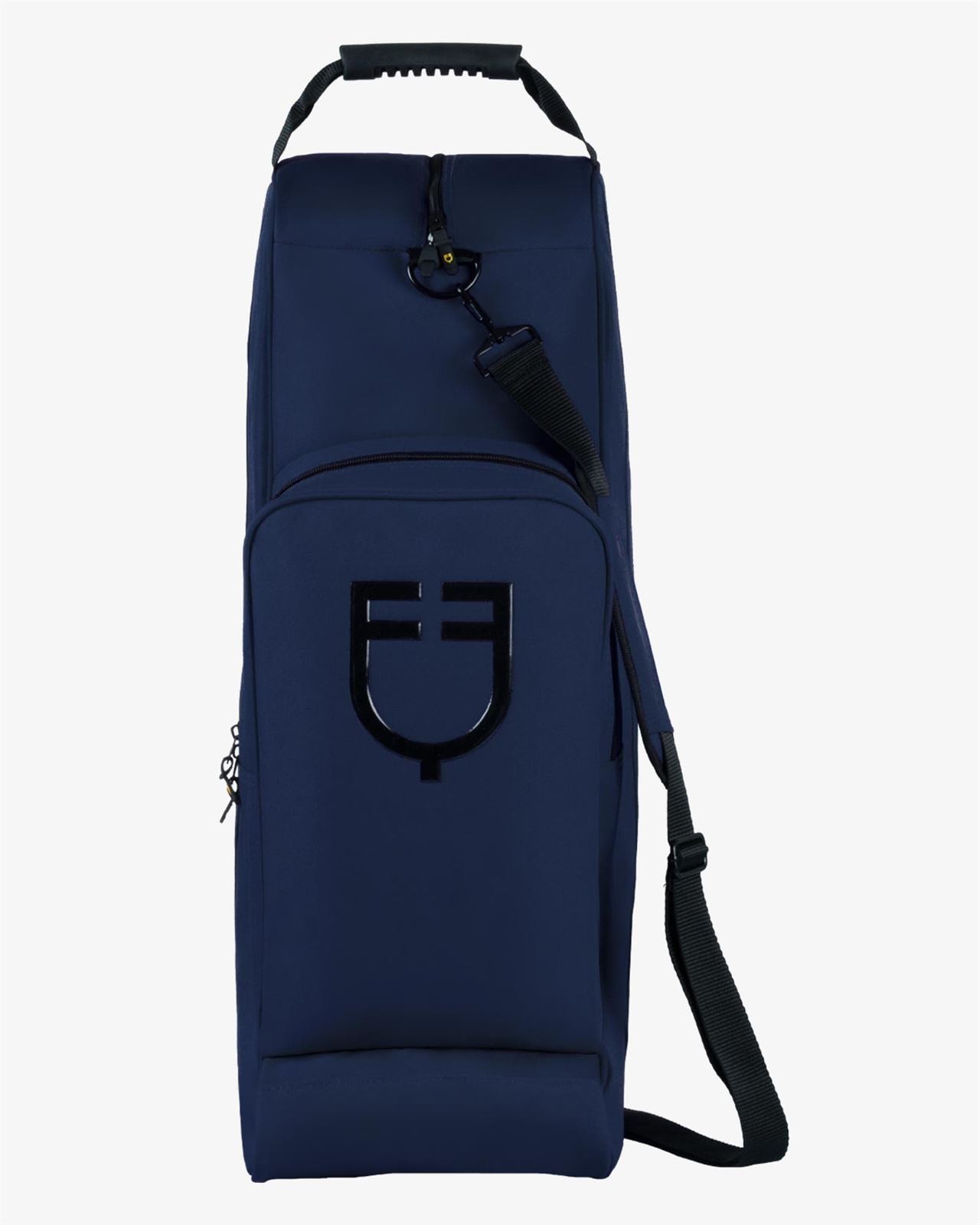 Bolsa para botas EQUESTRO de cordura color azul marino con cremallera y logo - Imagen 2