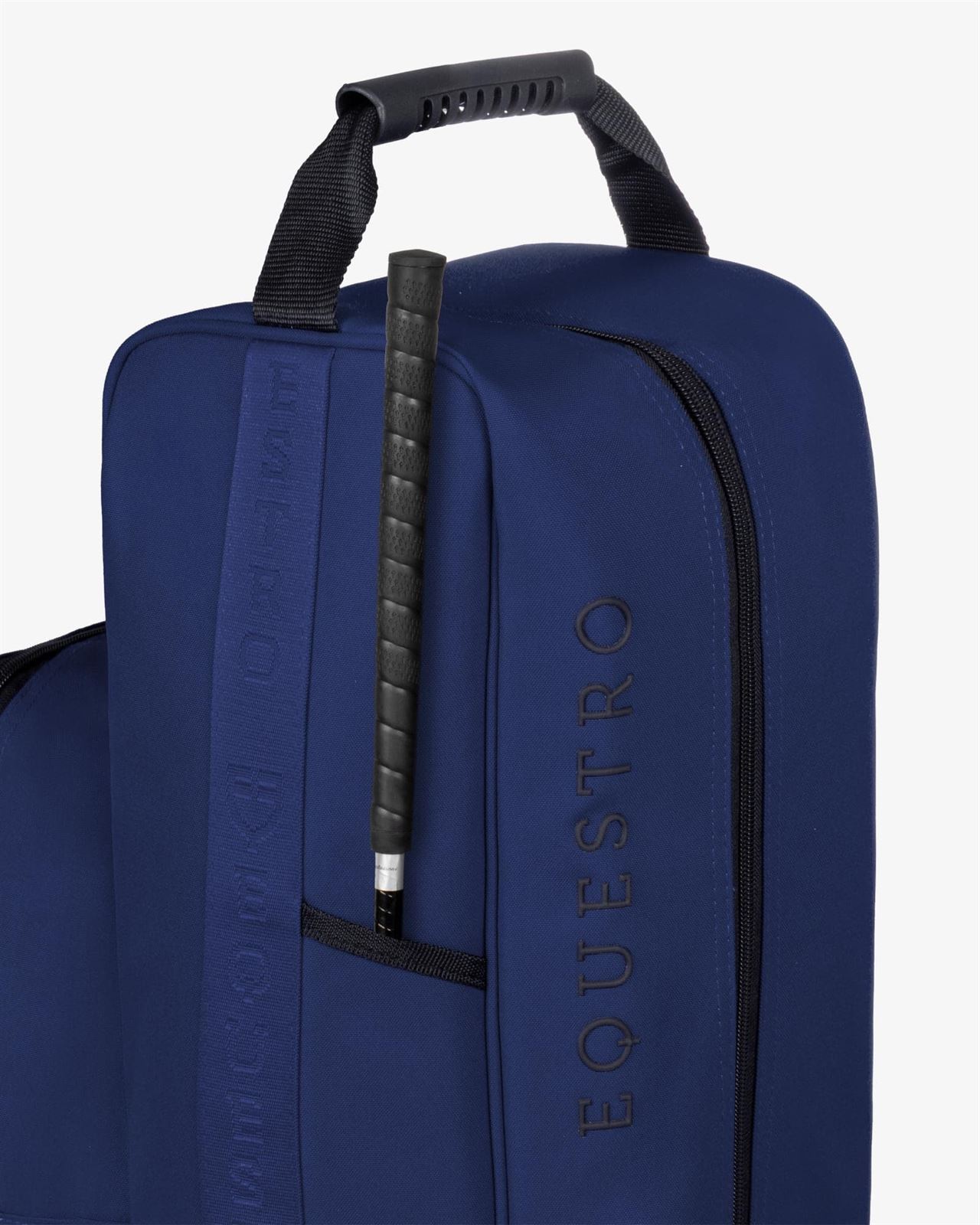 Bolsa para botas EQUESTRO de cordura color azul marino con cremallera y logo - Imagen 4