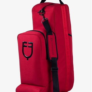 Bolsa para botas EQUESTRO de cordura color burgundy con cremallera y logo - Imagen 1