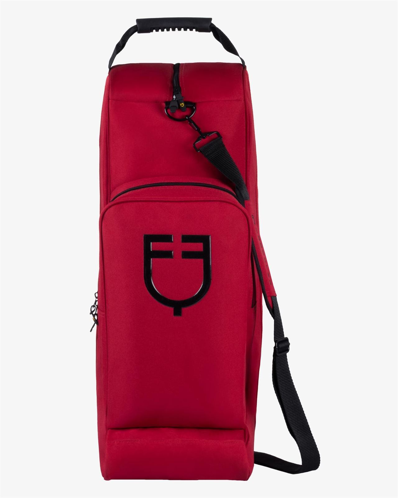 Bolsa para botas EQUESTRO de cordura color burgundy con cremallera y logo - Imagen 2