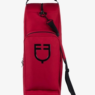 Bolsa para botas EQUESTRO de cordura color burgundy con cremallera y logo - Imagen 2