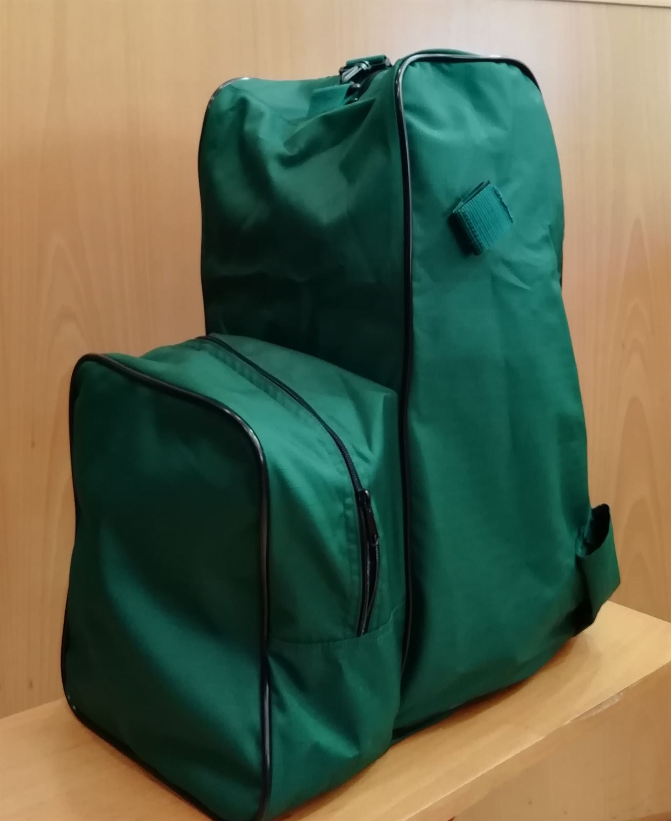 Bolsa para botas y casco ZALDI color verde - Imagen 1