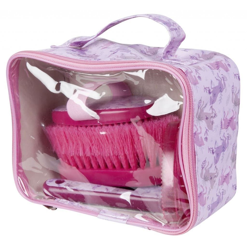 Bolsa útiles de limpieza HKM Sports Equipment estampado caballos rosa - Imagen 3