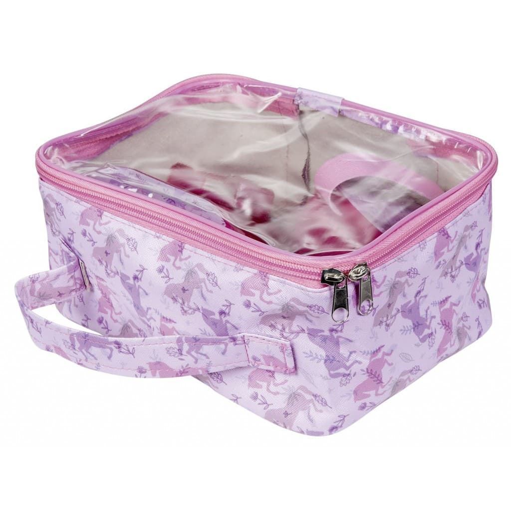 Bolsa útiles de limpieza HKM Sports Equipment estampado caballos rosa - Imagen 4