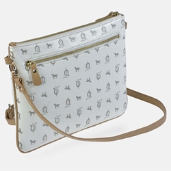 Bolso carpeta "EL CABALLO" con bandolera ivory camel - Imagen 2