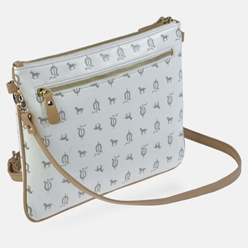 Bolso carpeta "EL CABALLO" con bandolera ivory camel - Imagen 2
