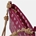 Bolso "EL CABALLO" asa corta estampado caballitos color guinda - Imagen 2