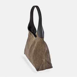 Bolso "EL CABALLO" asa hombro serraje color taupe - Imagen 2