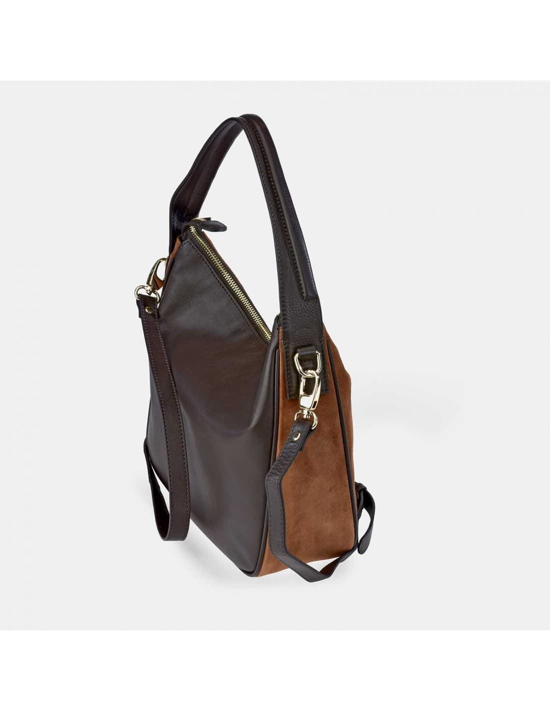 Bolso "EL CABALLO" asa hombro y bandolera serraje color cuero - Imagen 2