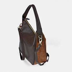 Bolso "EL CABALLO" asa hombro y bandolera serraje color cuero - Imagen 2