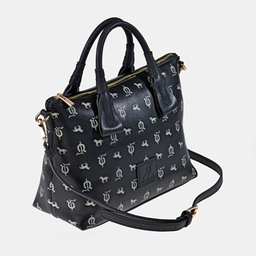 Bolso "EL CABALLO" asas mano y bandolera caballitos negro - Imagen 1