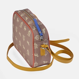 Bolso "EL CABALLO" bandolera cremallera camel tricolor - Imagen 2