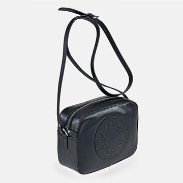 Bolso "EL CABALLO" bandolera cremallera piel perforada negra - Imagen 2