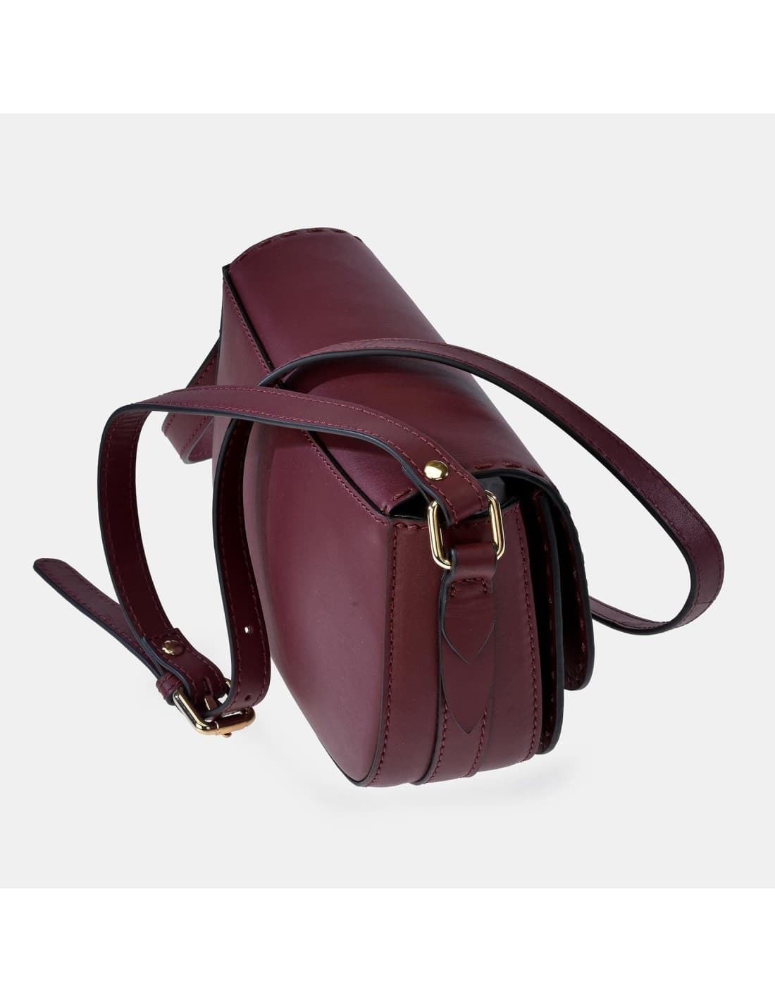 Bolso "EL CABALLO" bandolera piel cereza - Imagen 3