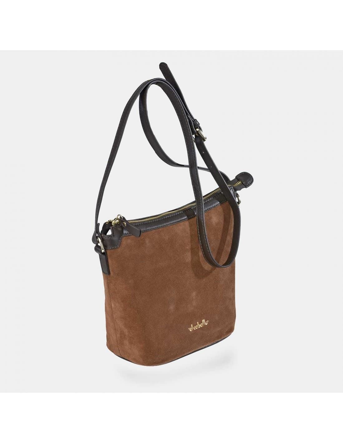 Bolso "EL CABALLO" bandolera serraje color cuero - Imagen 1