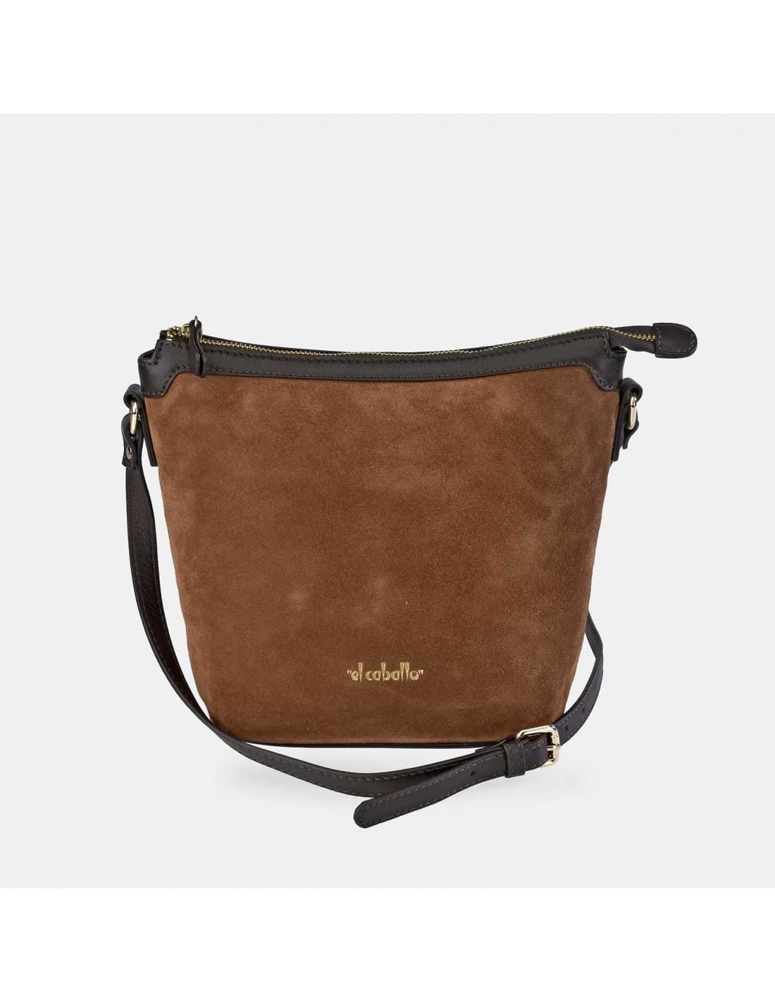 Bolso "EL CABALLO" bandolera serraje color cuero - Imagen 4