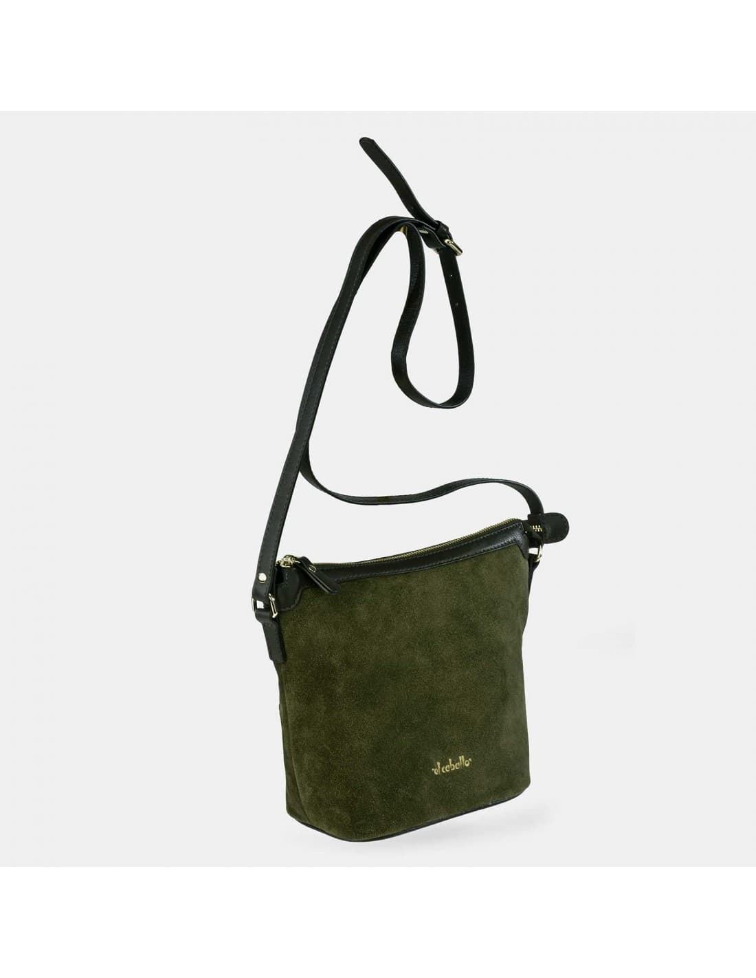 Bolso "EL CABALLO" bandolera serraje color verde - Imagen 2