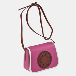 Bolso "EL CABALLO" bandolera solapa color fucsia - Imagen 1