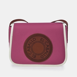 Bolso "EL CABALLO" bandolera solapa color fucsia - Imagen 2