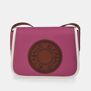 Bolso "EL CABALLO" bandolera solapa color fucsia - Imagen 2