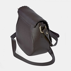 Bolso "EL CABALLO" bandolera solapa costura piel color marrón - Imagen 2