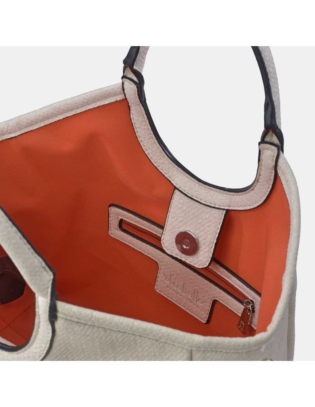 Bolso "EL CABALLO" dos asas y bandolera pequeño color hielo - Imagen 3