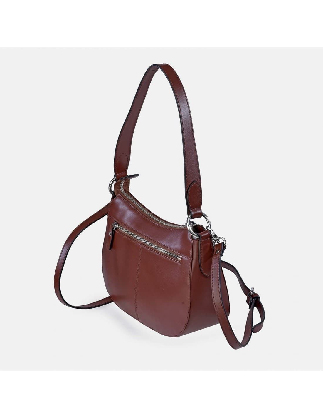 Bolso "EL CABALLO" Hobo piel perforada marrón - Imagen 4