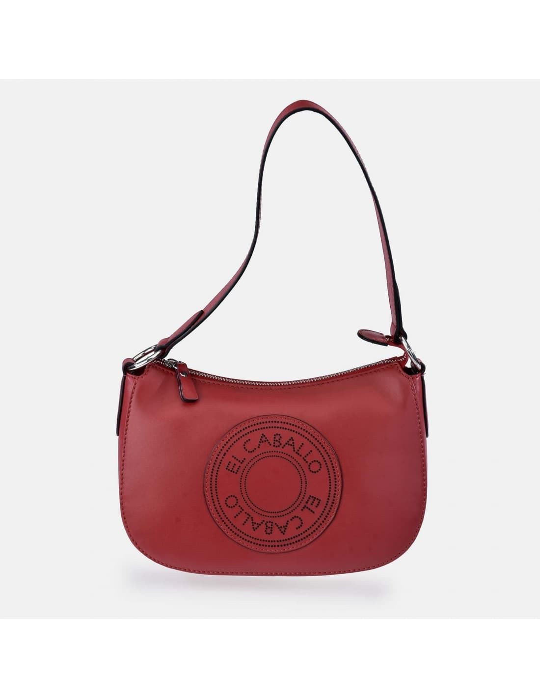 Bolso "EL CABALLO" Hobo piel perforada rojo - Imagen 1